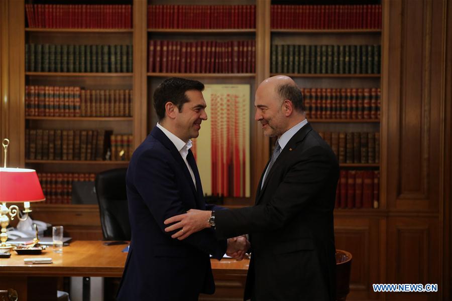 GREECE-ATHENS-PM-EUROPEAN COMMISSIONER-MEETING