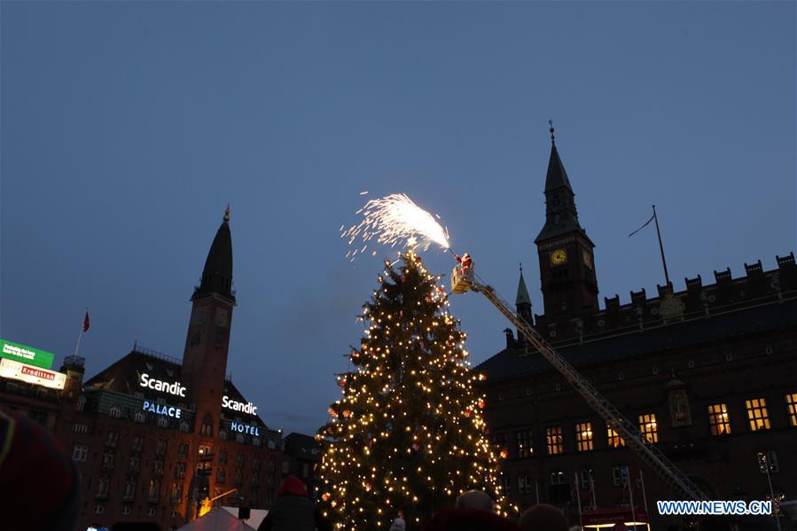 DENMARK-COPENHAGEN-CHRISTMAS TREE-LIGHTING