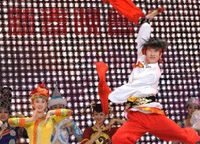 1月31日，演員在晚會上表演