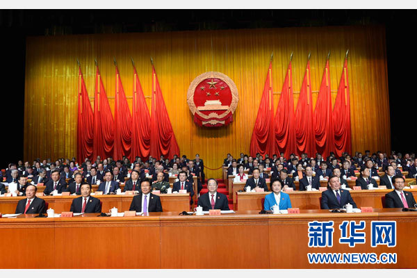 10月1日，慶祝中華人民共和國(guó)成立66周年暨新疆維吾爾自治區(qū)成立60周年大會(huì)在新疆人民會(huì)堂隆重舉行。 新華社記者 饒愛(ài)民 攝