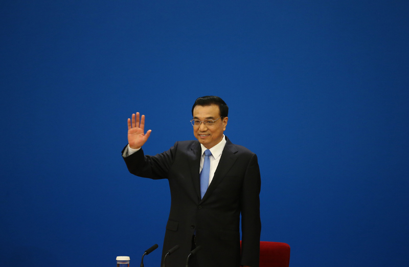 3月15日，國務(wù)院總理李克強在北京人民大會堂與中外記者見面，并回答記者提問。新華社記者 陳建力 攝