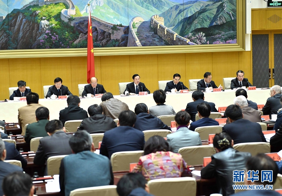 1月13日，中共中央政治局委員、中宣部部長、全國&ldquo;掃黃打非&rdquo;工作小組組長劉奇葆在北京出席第三十次全國&ldquo;掃黃打非&rdquo;工作電視電話會議。新華社記者 李濤 攝