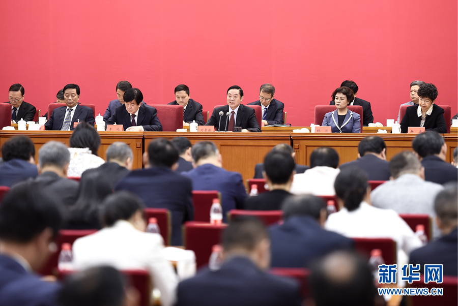 9月20日，中國電視藝術(shù)家協(xié)會第六次全國代表大會在北京召開。中共中央政治局委員、中央書記處書記、中宣部部長劉奇葆出席開幕式并講話。新華社記者 燕雁 攝