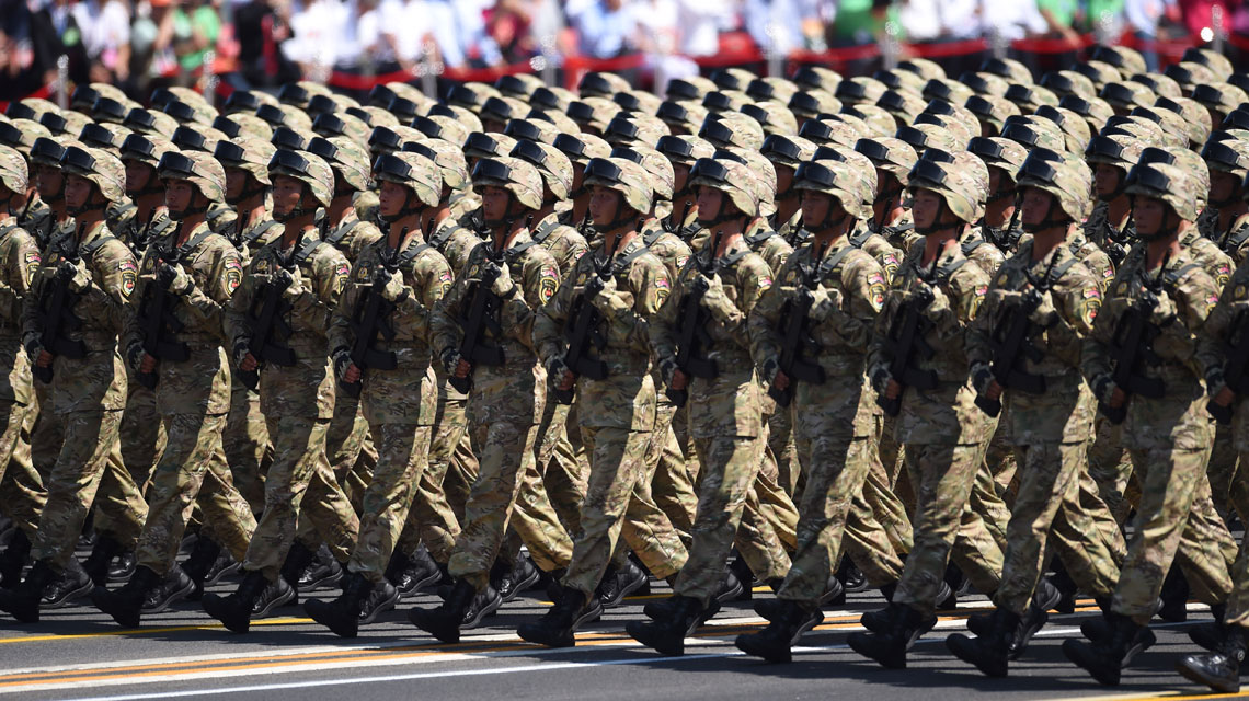 &ldquo;狼牙山五壯士&rdquo;方隊(duì)通過天安門廣場