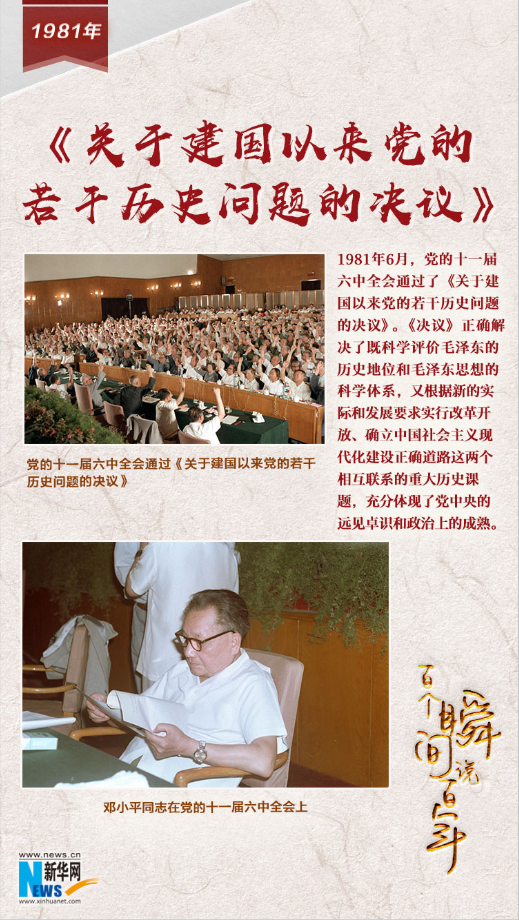 1981，《關(guān)于建國以來黨的若干歷史問題的決議》
