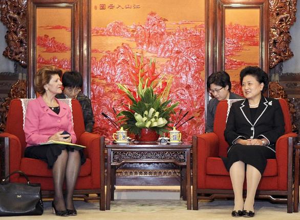 劉延?xùn)|會見歐盟委員會教育、文化、語言多樣性及青年事務(wù)委員瓦西利烏