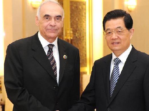胡錦濤會見埃及總統(tǒng)特使、外長阿姆魯