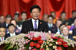 張春賢在慶祝新疆維吾爾自治區(qū)成立60周年大會(huì)上講話(huà)