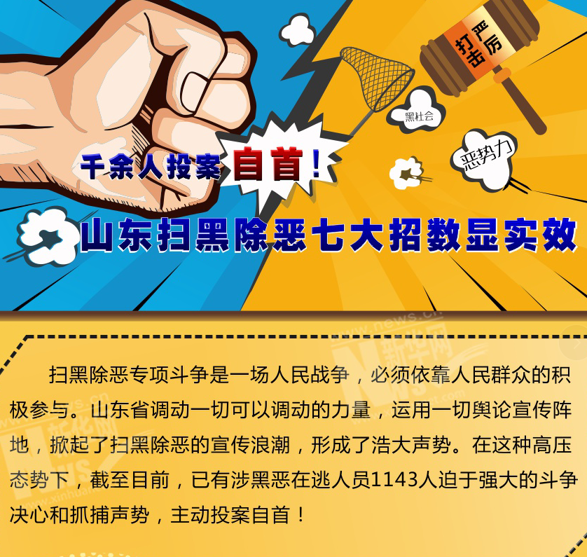 千余人投案自首！山東掃黑除惡七大招數(shù)顯實(shí)效