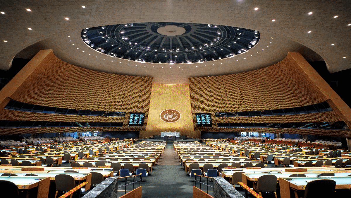 紐約聯(lián)合國總部聯(lián)大會(huì)議廳