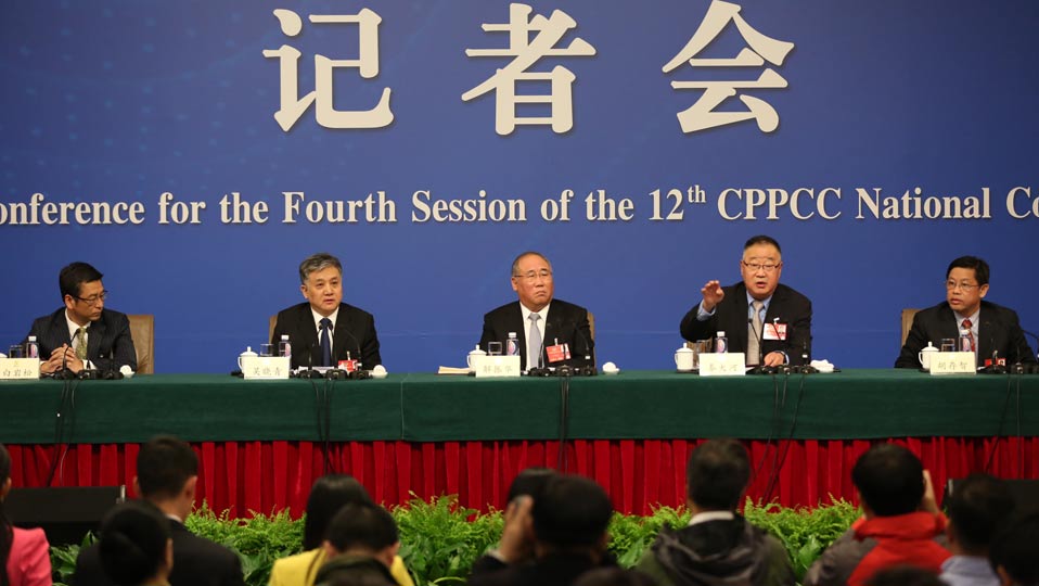 解振華、秦大河、吳曉青、胡存智、白巖松答記者問