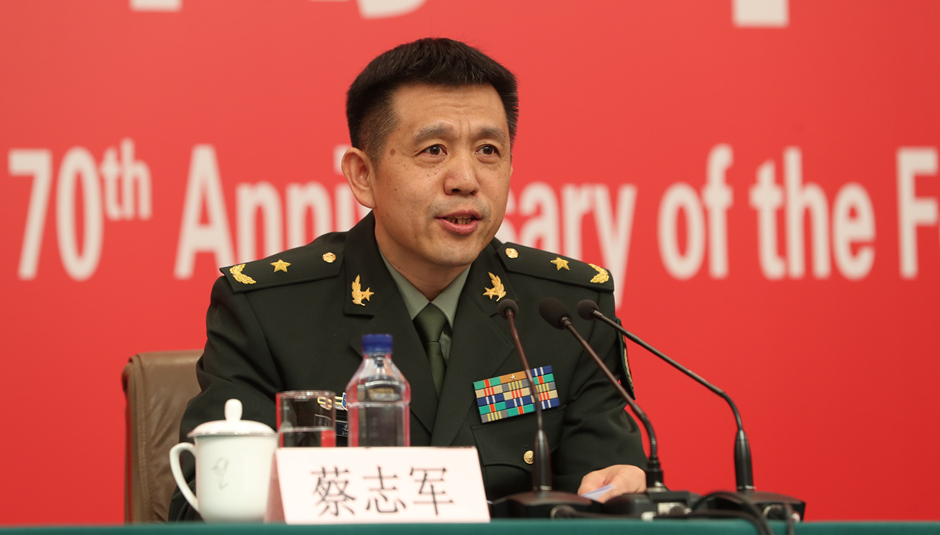 閱兵領導小組辦公室副主任、中央軍委聯(lián)合參謀部作戰(zhàn)局副局長蔡志軍