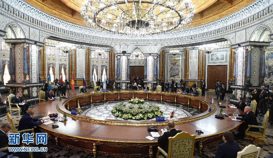 9月12日，上海合作組織成員國元首理事會(huì)第十四次會(huì)議在塔吉克斯坦首都杜尚別舉行。國家主席習(xí)近平出席會(huì)議并發(fā)表重要講話。新華社記者馬占成攝 