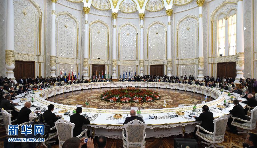 9月12日，上海合作組織成員國元首理事會第十四次會議在塔吉克斯坦首都杜尚別舉行。國家主席習(xí)近平出席會議并發(fā)表重要講話。新華社記者馬占成攝 