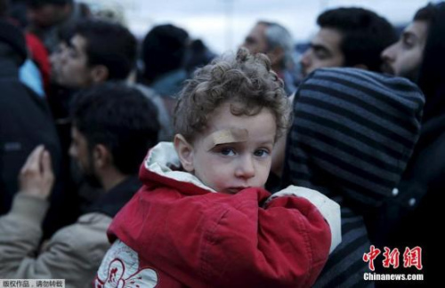 滯留希臘的難民。