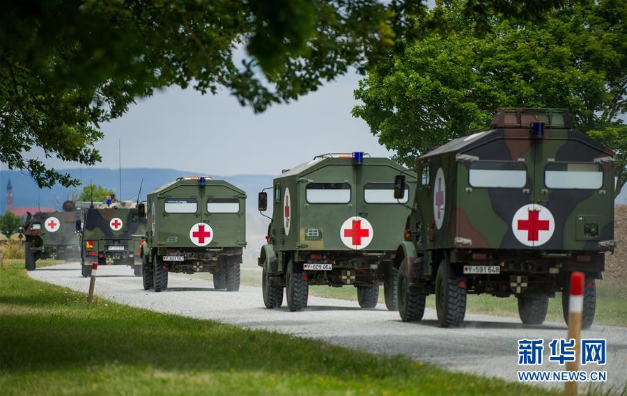 (國際·圖文互動)(4)中德“聯(lián)合救援—2019”衛(wèi)勤實兵聯(lián)合演習開始整合訓練