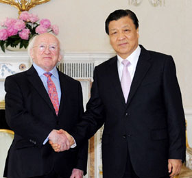 劉云山對(duì)愛(ài)爾蘭進(jìn)行正式訪問(wèn)