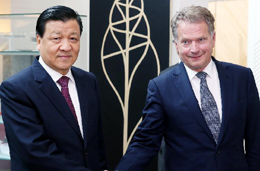 劉云山對(duì)芬蘭進(jìn)行正式訪問(wèn)