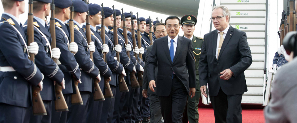 國(guó)務(wù)院總理李克強(qiáng)抵達(dá)柏林開始對(duì)德國(guó)進(jìn)行正式訪問(wèn)
