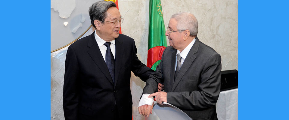 俞正聲與阿爾及利亞民族院議長(zhǎng)本&middot;薩拉赫舉行會(huì)談