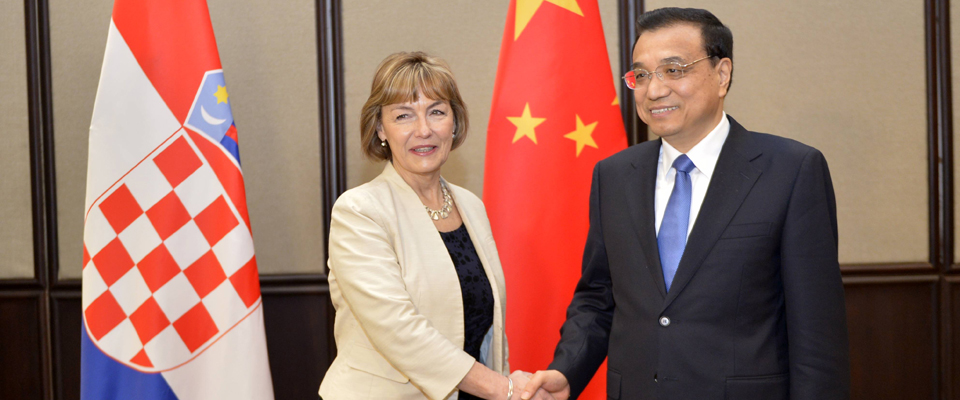 李克強(qiáng)會(huì)見克羅地亞總理代表、第一副總理兼外長普希奇
